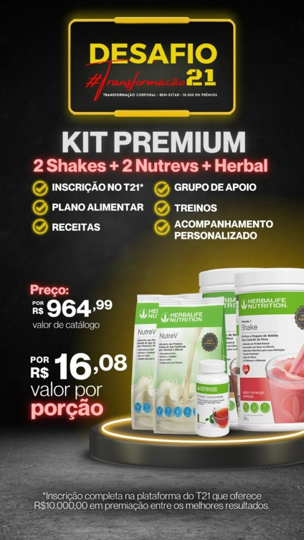 Combo - 2 Shakes + 2 Nutrevs + Herbal